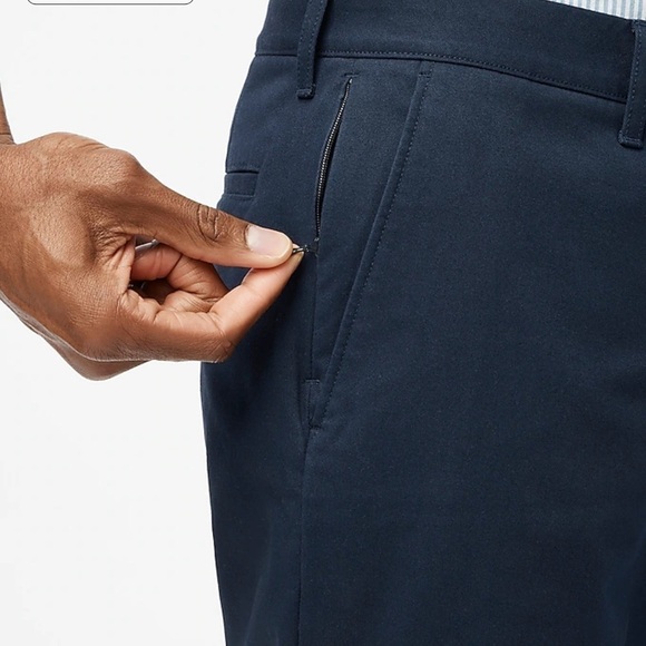 J Crew Factory Straight-fit TruTemp365® navy chino pant size 35x32 NWT BZ231 - Picture 2 of 16